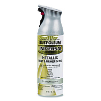 Rust-Oleum Universal Premium Spray Paint, Metallic Silver, 12 oz Aerosol Can (245220EA)