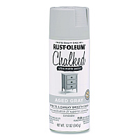 Rust-Oleum Ultra Matte Chalked Paint, Matte Aged Gray, 12 oz Aerosol Can (302592EA)