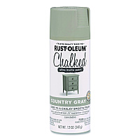 Rust-Oleum Ultra Matte Chalked Paint, Matte Country Gray, 12 oz Aerosol Can (302593EA)