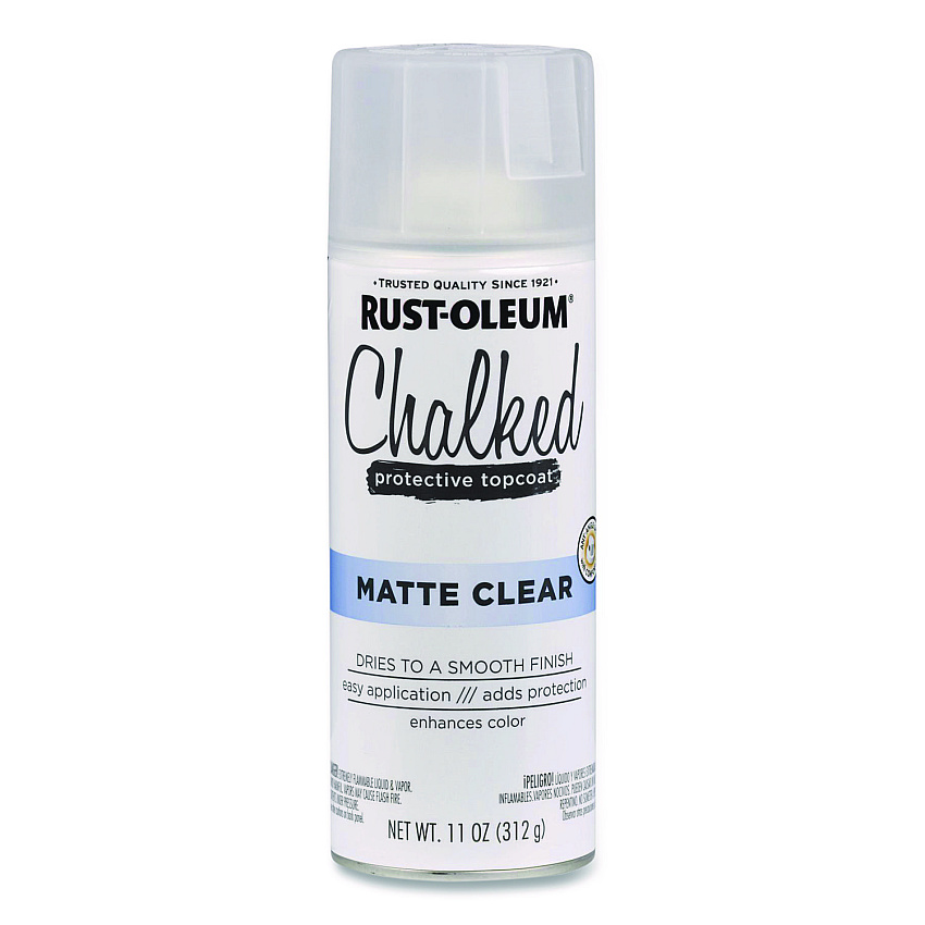 Rust-Oleum Ultra Matte Chalked Paint, Matte Clear, 12 oz Aerosol Can (302599EA)