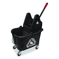 Nexstep Commercial Products Premier Downpress Mop Bucket and Wringer, 35 qt, Black (96998)