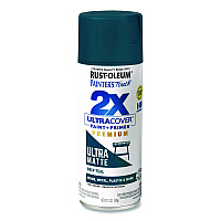 Rust-Oleum Painter's Touch 2X Ultra Cover Spray Paint, Ultra Matte Teal, 12 oz Aerosol Can (331185EA)