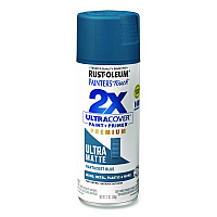 Rust-Oleum Painter's Touch 2X Ultra Cover Spray Paint, Ultra Matte Blue, 12 oz Aerosol Can (331188EA)