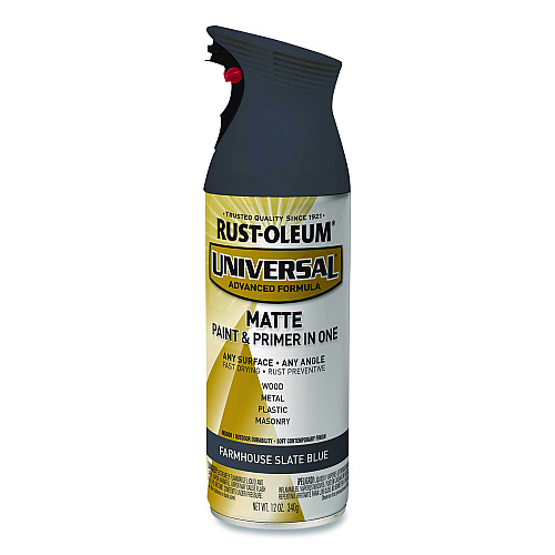 Rust-Oleum Universal Premium Spray Paint, Matte Slate Blue, 12 oz Aerosol Can (376723EA)