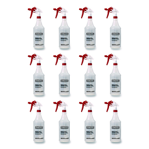 Empty Trigger Sprayer, 32 oz, Clear, 12/Carton