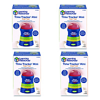 Learning Resources Time Tracker Mini, LCD, 4.1 x 6.1 x 4.1, Assorted Colors, 4 Timers (LER6909)