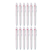 Frixion Waai Erasable Gel Pen, Retractable, Extra Fine 0.5 mm, Cherry Ink, Beige/Cherry Barrel, Dozen