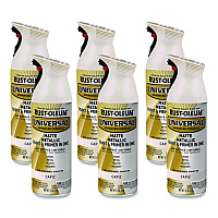 Rust-Oleum Universal Premium Spray Paint, Metallic Capiz, 11 oz Aerosol Can, 6/Carton (371597)