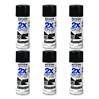 Rust-Oleum Painter's Touch 2X Ultra Cover Spray Paint, High Gloss Black, 12 oz Aerosol Can, 6/Carton (331172)