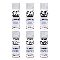 Rust-Oleum Ultra Matte Chalked Paint, Matte Clear, 12 oz Aerosol Can, 6/Carton (302599)