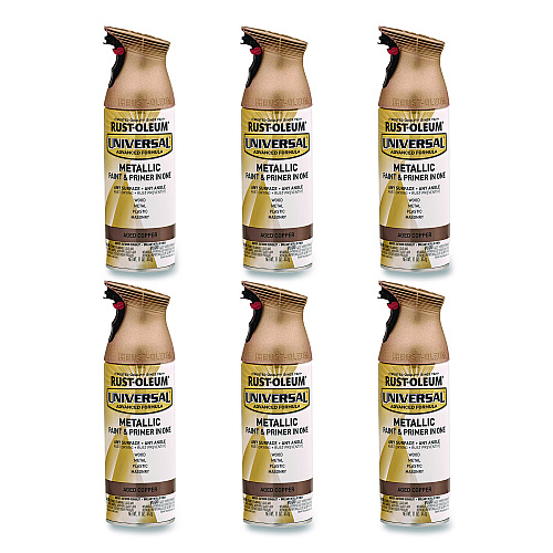 Rust-Oleum Universal Premium Spray Paint, Aged Copper, 12 oz Aerosol Can, 6/Carton (249132)