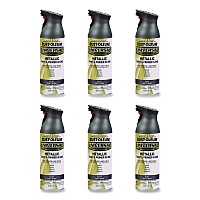 Rust-Oleum Universal Premium Spray Paint, Flat Iron, 12 oz Aerosol Can, 6/Carton (271473)