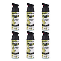 Rust-Oleum Universal Premium Spray Paint, Flat Black, 12 oz Aerosol Can, 6/Carton (245198)