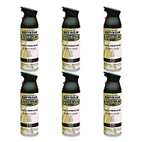 Rust-Oleum Universal Premium Spray Paint, Gloss Black, 12 oz Aerosol Can, 6/Carton (245196)