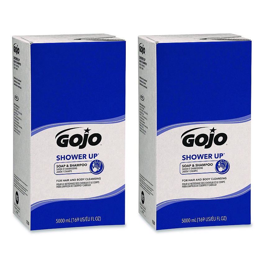 SHOWER UP Soap and Shampoo, Clean, 5,000 mL Refill Bag, 2/Carton