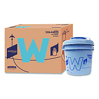Kimtech W Aviation Wet Wipe System Bucket, 1 gal, Blue/Gray, 4/Carton (28646)