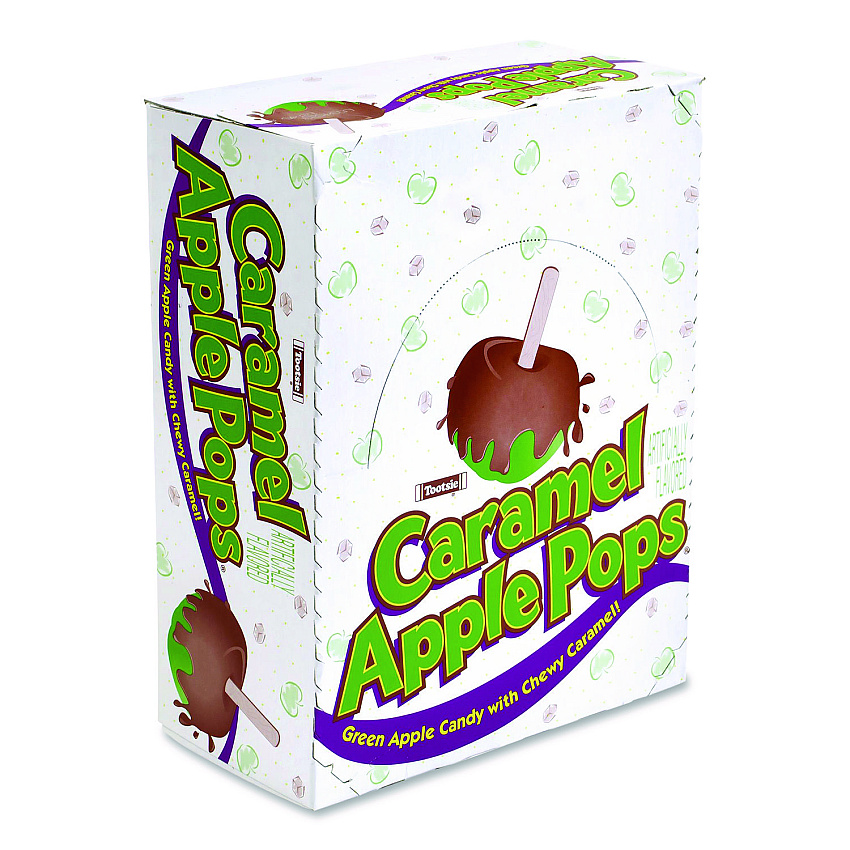 Tootsie Roll Caramel Apple Pops, 0.63 oz, 48/Carton (20900083)