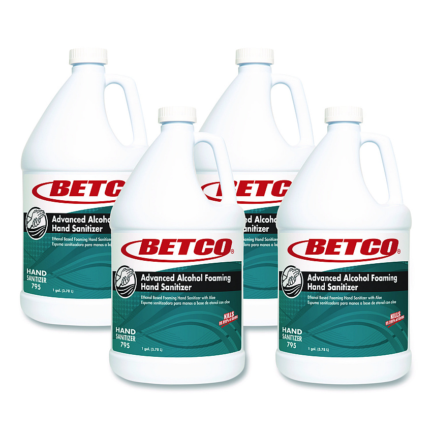 Betco Clario Advanced Alcohol Foaming Sanitizer, 1 gal Bottle, Citrus, 4/Carton (7950400)