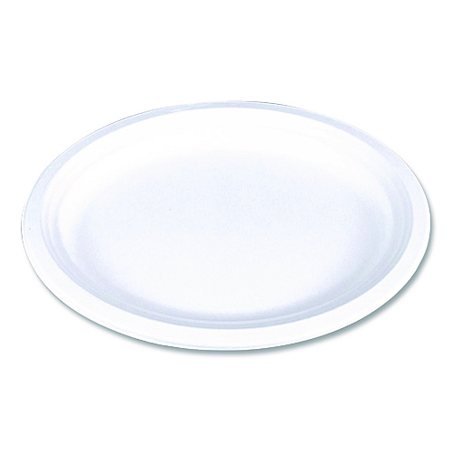 ChampWare Molded Fiber Tableware, Molded Fiber Platter, 12.5" dia, White, 125 Plates/Sleeve, 4 Sleeves/Carton