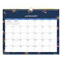 Blue Sky Ashlyn Monthly Wall Calendar, Floral Artwork, 15 x 12, White/Blue/Pink Sheets, 12-Month (Jan to Dec): 2026 (148617)