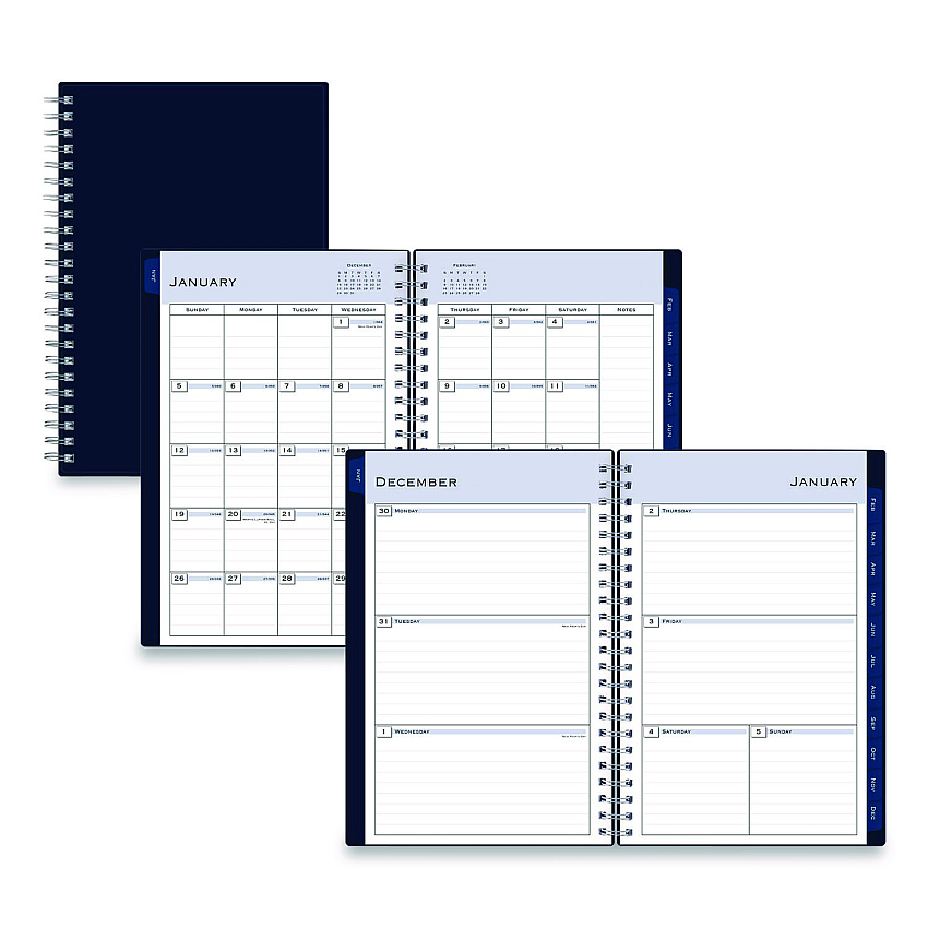 Blue Sky Passages Weekly/Monthly Planner, 8 x 5, Navy Cover, 12-Month (Jan to Dec): 2026 (148657)