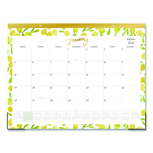 Blue Sky Mimosa Monthly Desk Pad Calendar, 22 x 17, Lemon Artwork, White/Yellow/Green Sheets, 12-Month (Jan to Dec): 2026 (149063)