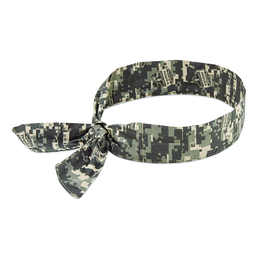 ergodyne Chill-Its 6700/6705 Bandana/Headband, One Size Fits All, Camo (12304)