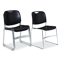 NPS 8500 Series Ultra-Compact Plastic Stack Chair, Supports Up to 500 lbs, 17