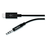 Belkin RockStar 3.5mm Audio Cable with USB-C Connector, 3 ft, Black (F7U079BT03BL)