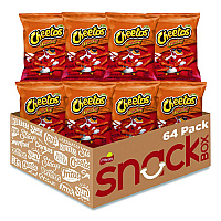 Cheetos Crunchy Cheese Flavored Snacks, Flamin' Hot, 2 oz Bag, 64/Carton (FRI44368)