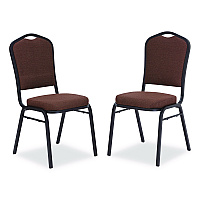 NPS 9300 Series Deluxe Upholstered Stack Chair, Fabric, Supports 500 lb, 19