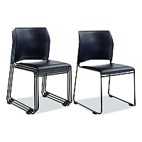 NPS 8700 Series Cafetorium Plush Vinyl Stack Chair, Supports Up to 500 lb, 18
