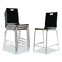 NPS Bushwick Series Bentwood Stool, Counter Height, Supports Up to 500 lb, 24