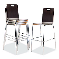 NPS Bushwick Series Bentwood Stool, Supports Up to 500 lb, 30