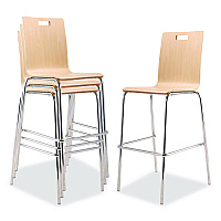 NPS Bushwick Series Bentwood Stool, Supports Up to 500 lb, 30
