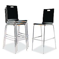 NPS Bushwick Series Bentwood Stool, Supports Up to 500 lb, 30
