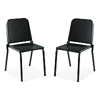 NPS 8200 Series Melody Music Chair, Supports Up to 300 lbs, 17.5" Seat Height, Black Seat, Black Back, Black Base, 2/Pack (82102)