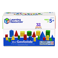 Learning Resources Mini GeoSolids, Grades K to 5, 32 Pieces (LER0913)