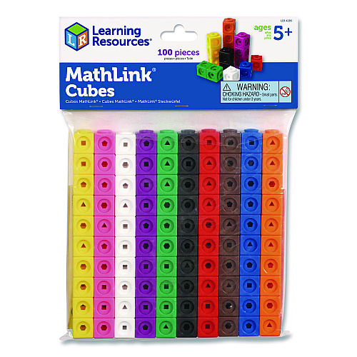 Learning Resources MathLink Cubes, Grades 1 to 3, 100 Pieces (LER4285)