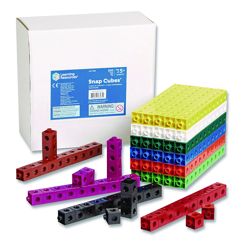 Learning Resources Snap Cubes, Grades K to 2, 500 Pieces (LER7585)
