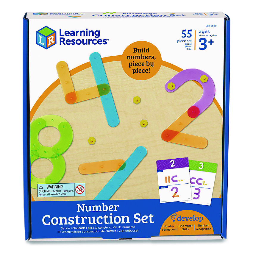 Learning Resources Number Construction Activity Set, Pre-K to K, 50 Pieces (LER8550)