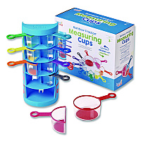 hand2mind Rainbow Fraction Measuring Cups, Pre-K to K, 9 Pieces (93399)
