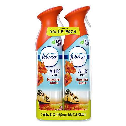 Febreze AIR, Hawaiian Aloha, 8.8 oz Aerosol Spray, 2/Pack (17342PK)