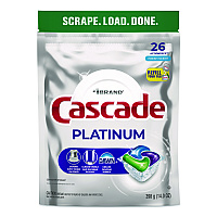 Cascade Platinum ActionPacs, Fresh Scent, 14 oz Pack, 26 Pods/Pack, 4 Packs/Carton (15536)
