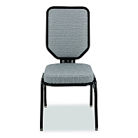 NPS Flex-Back Banquet Chair, Supports Up to 500 lbs, 18.6" Seat Height, Morticia Lithium Seat/Back, Black Base, 2/Pack (9682BG2)
