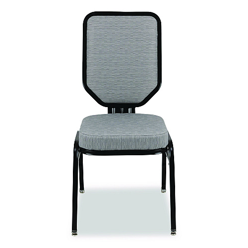 NPS Flex-Back Banquet Chair, Supports Up to 500 lbs, 18.6" Seat Height, Morticia Lithium Seat/Back, Black Base, 2/Pack (9682BG2)