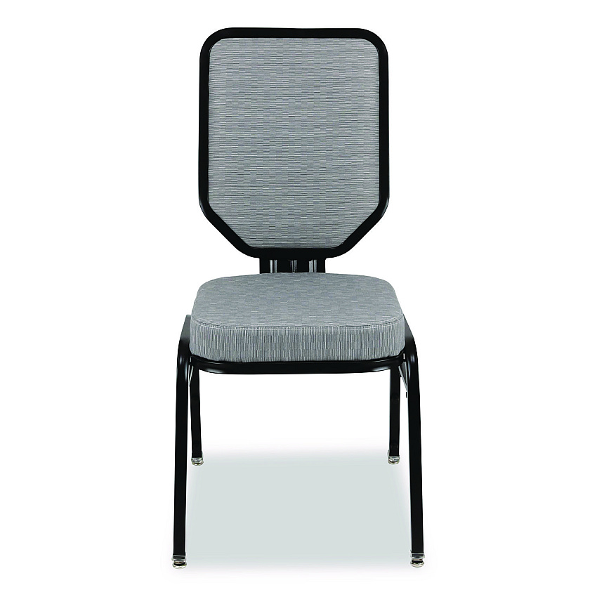 NPS Flex-Back Banquet Chair, Supports Up to 500 lbs, 18.6" Seat Height, Morticia Lithium Seat/Back, Black Base, 2/Pack (9682BG2)