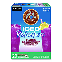 The Original Donut Shop ICED Refreshers K-Cup Pods, Mango Dragonfruit Lemonade, 20/Box (0532)
