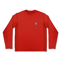 ergodyne Chill-Its 6689 Cooling Long Sleeve Sun Shirt with UV Protection, Small, Orange (12177)