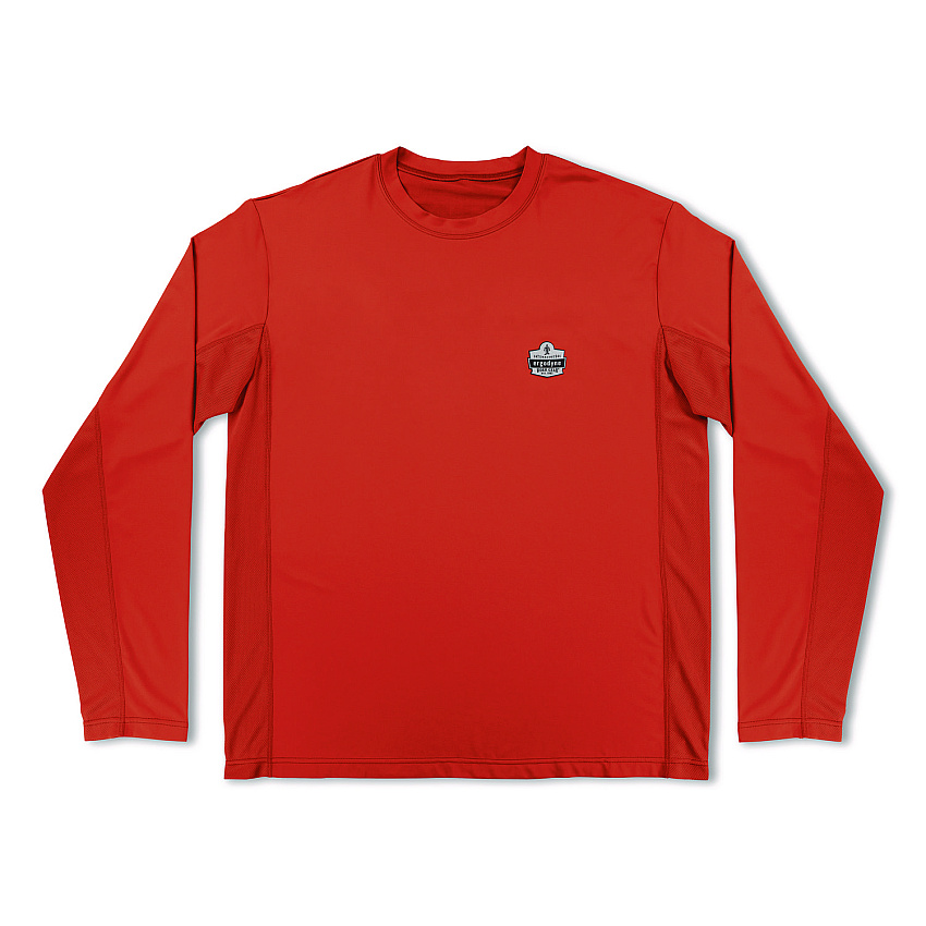 ergodyne Chill-Its 6689 Cooling Long Sleeve Sun Shirt with UV Protection, 2X-Large, Orange (12181)